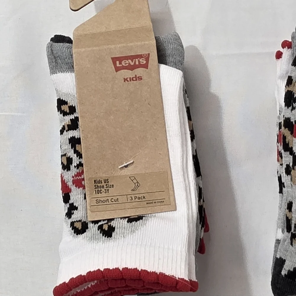 Levi's Bundle Of 2 3-Pack Socks (6 Pair) Short Cut Socks Size 10C-3Y New